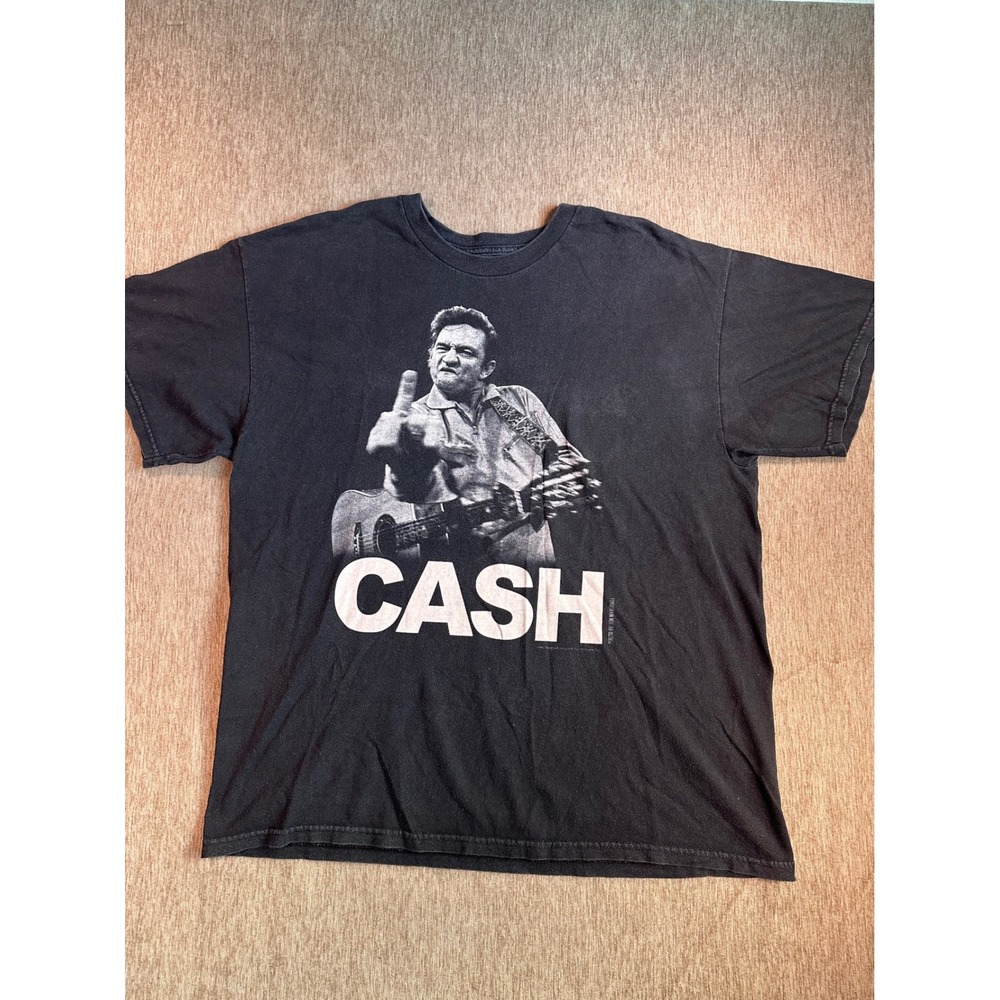 Jim Marshall Clothing Johnny Cash San Quentin Middle Finger Graphic T-Shirt XL